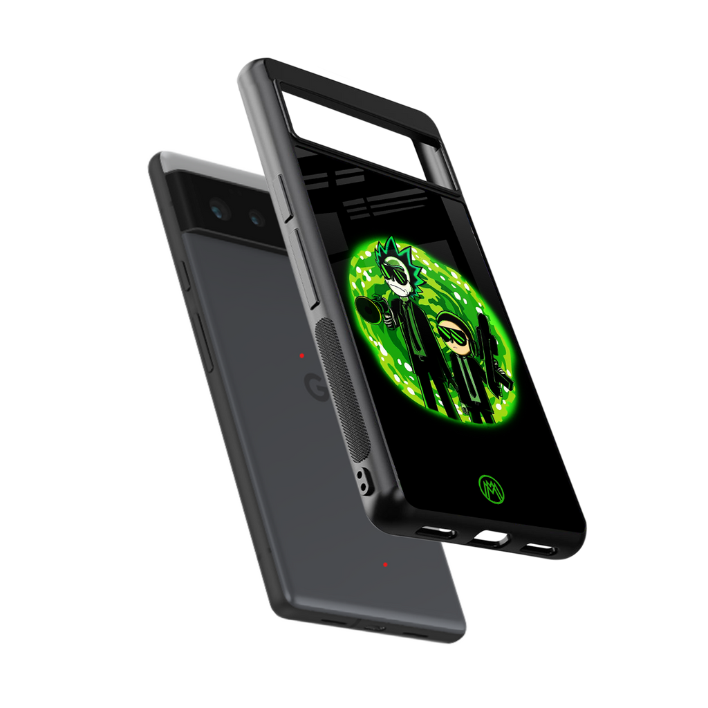 rick and morty schwifty back phone cover | glass case for google pixel 6