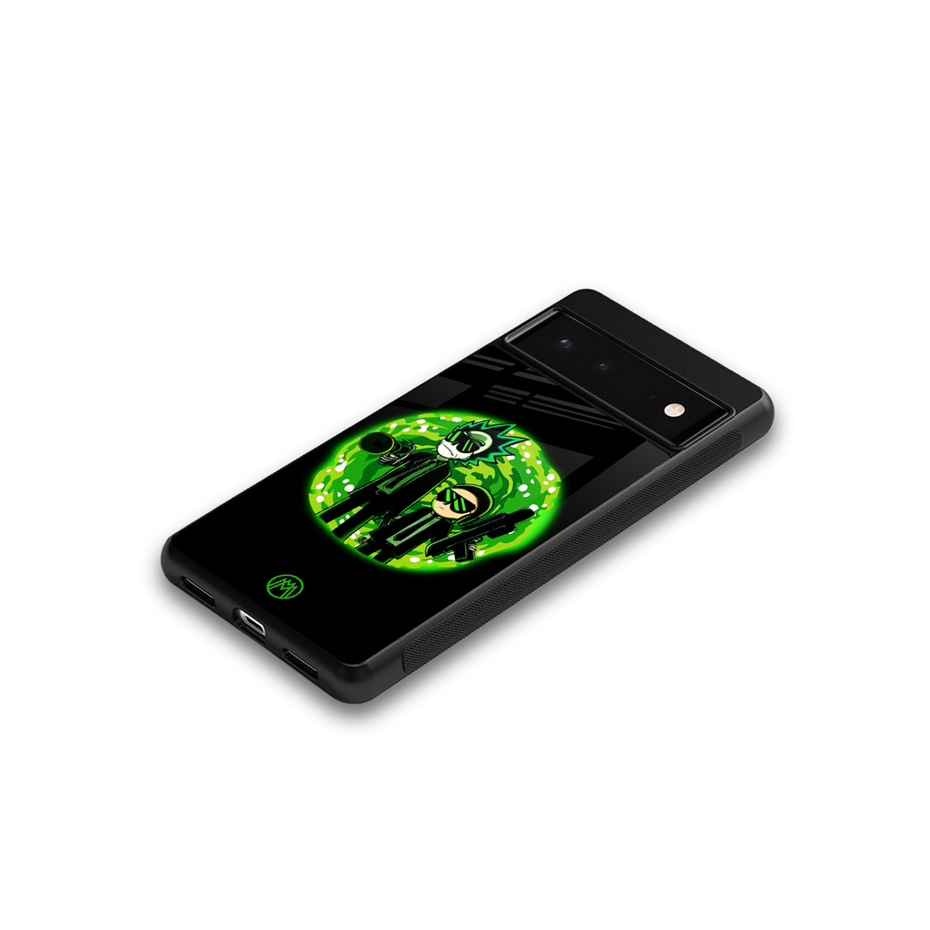 rick and morty schwifty back phone cover | glass case for google pixel 6