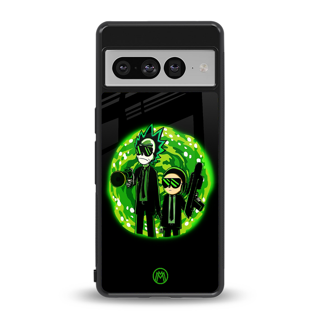 rick and morty schwifty back phone cover | glass case for google pixel 7 pro