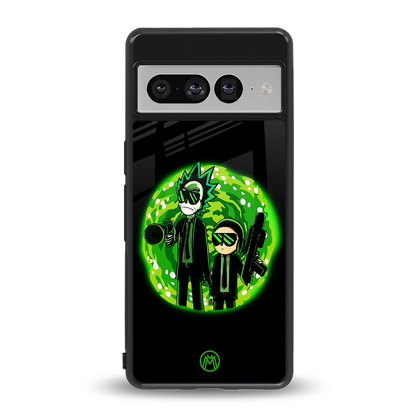 rick and morty schwifty back phone cover | glass case for google pixel 7 pro