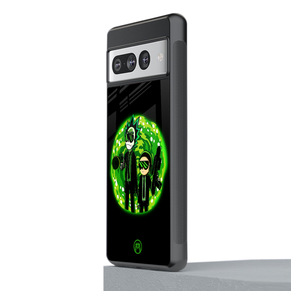 rick and morty schwifty back phone cover | glass case for google pixel 7 pro