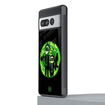 rick and morty schwifty back phone cover | glass case for google pixel 7 pro