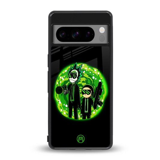 rick and morty schwifty back phone cover | glass case for google pixel 8 pro