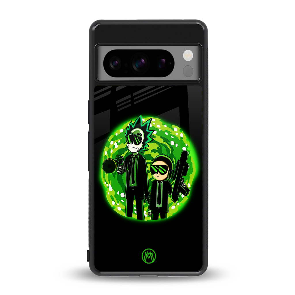 rick and morty schwifty back phone cover | glass case for google pixel 8 pro
