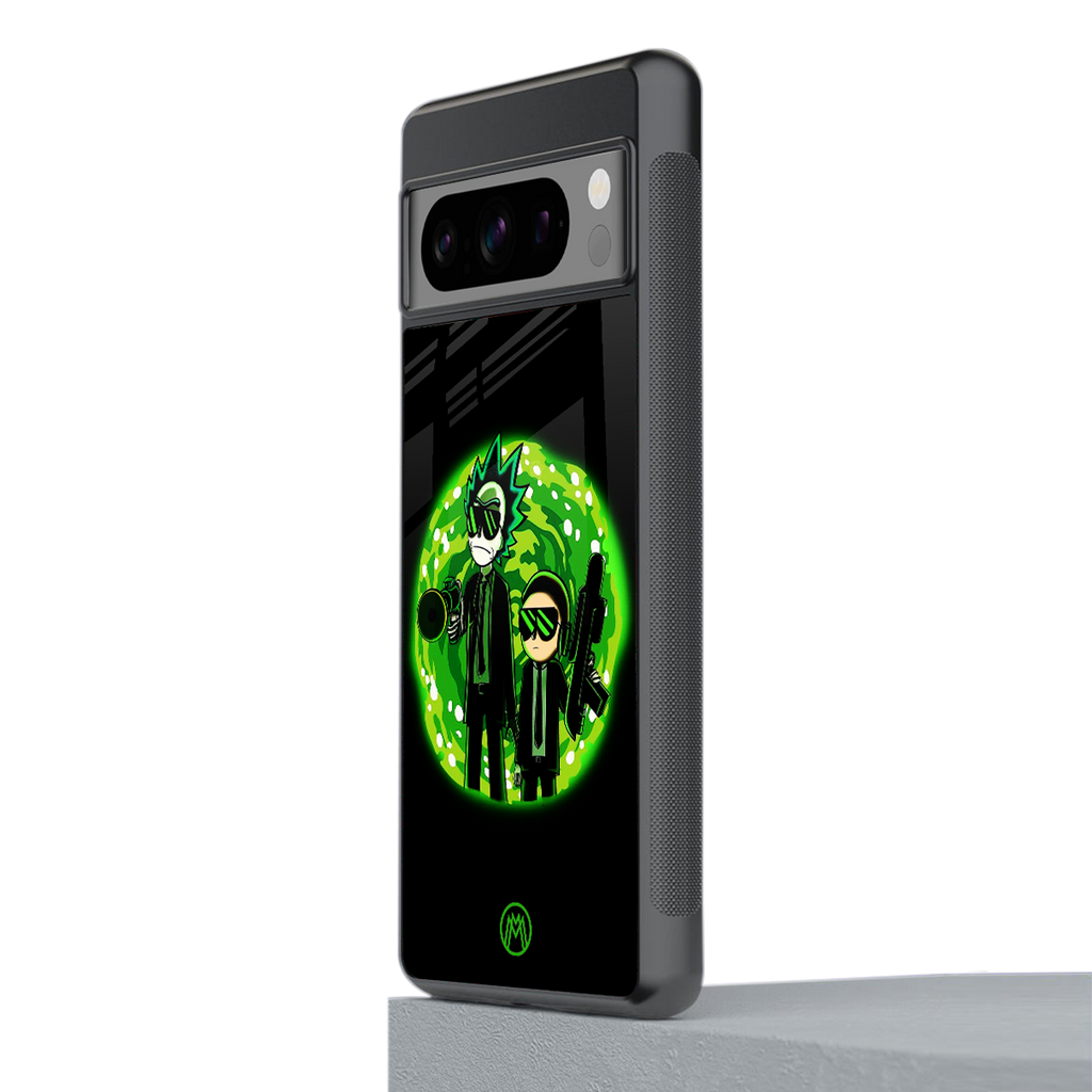 rick and morty schwifty back phone cover | glass case for google pixel 8 pro