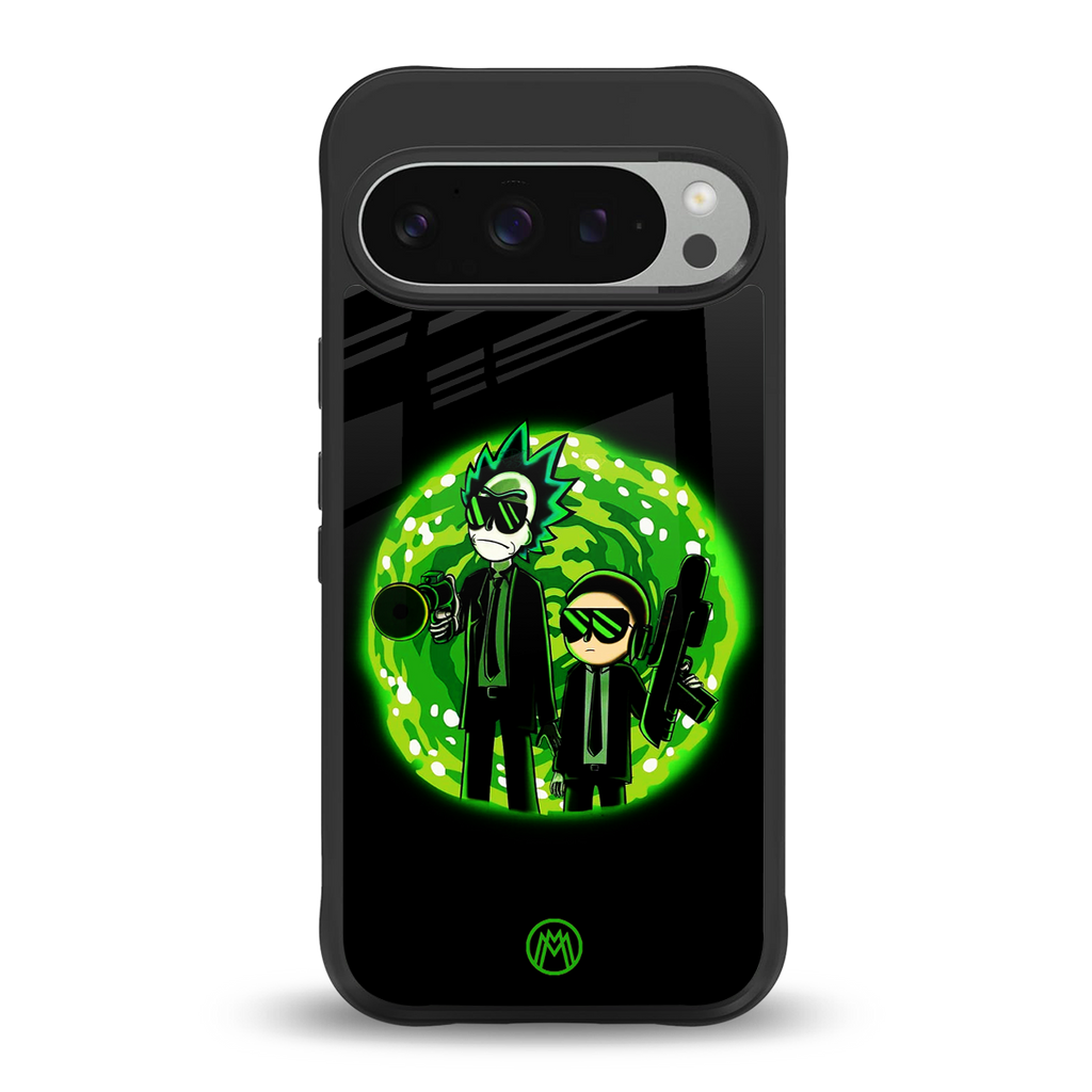 rick and morty schwifty back phone cover | glass case for google pixel 9 pro