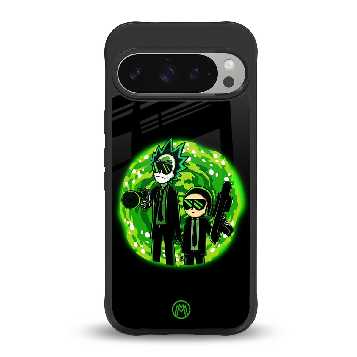 rick and morty schwifty back phone cover | glass case for google pixel 9 pro xl
