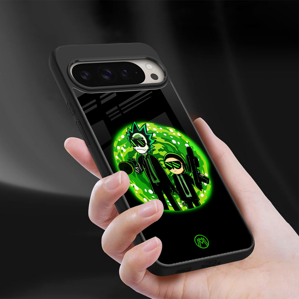 rick and morty schwifty back phone cover | glass case for google pixel 9 pro