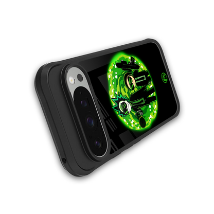 rick and morty schwifty back phone cover | glass case for google pixel 9 pro xl