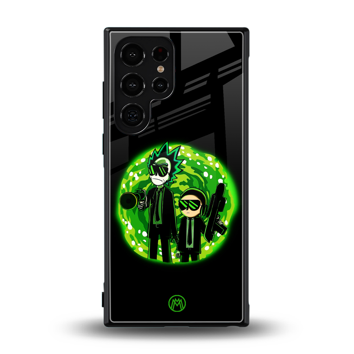 rick and morty schwifty back phone cover | glass case for samsung galaxy s24 ultra