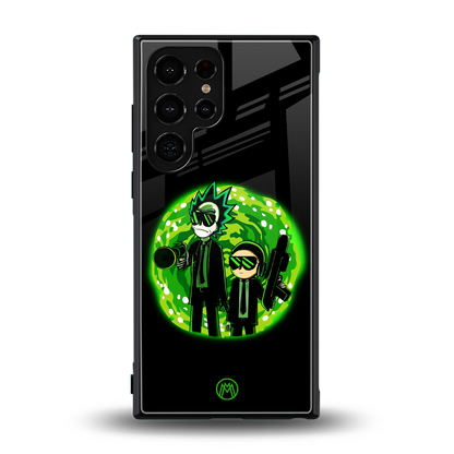 rick and morty schwifty back phone cover | glass case for samsung galaxy s24 ultra