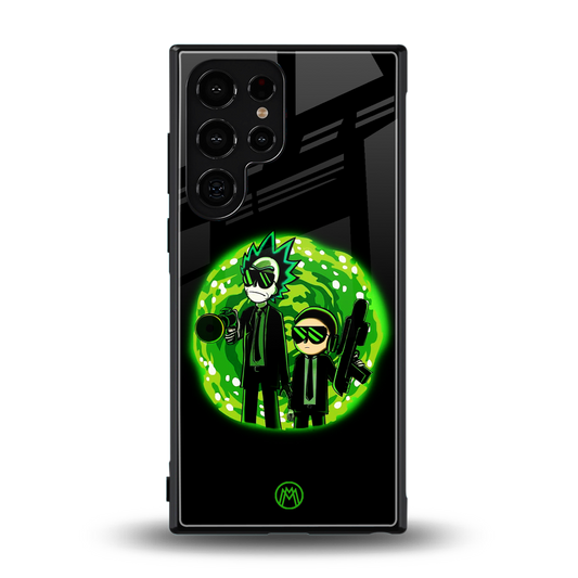 rick and morty schwifty back phone cover | glass case for samsung galaxy s24 ultra