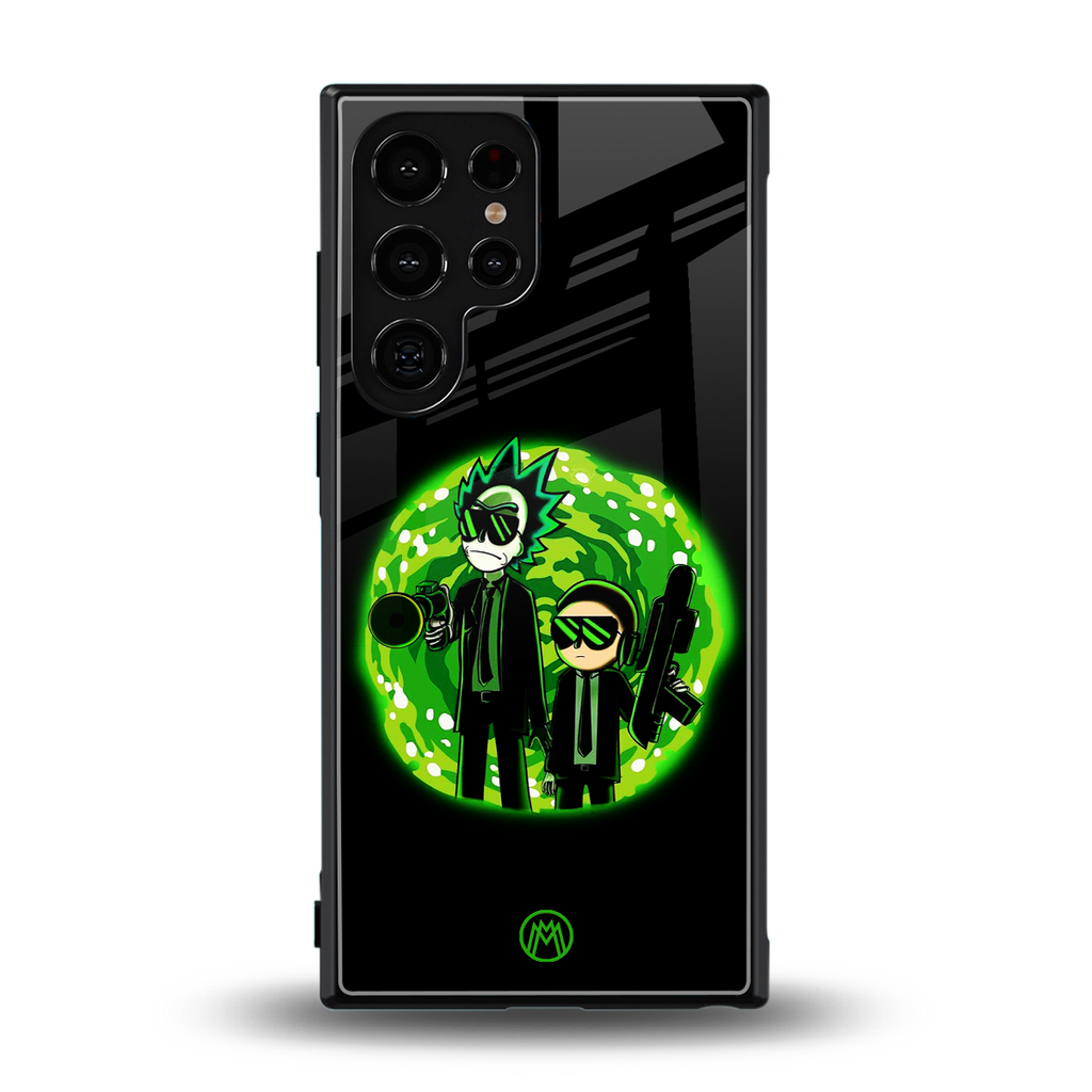 rick and morty schwifty back phone cover | glass case for samsung galaxy s23 ultra