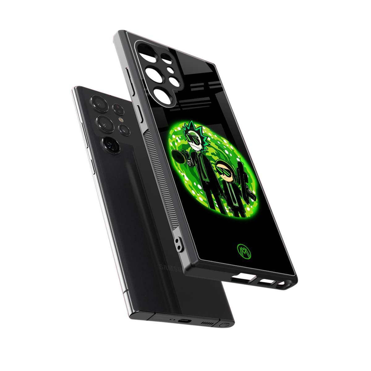 rick and morty schwifty back phone cover | glass case for samsung galaxy s23 ultra