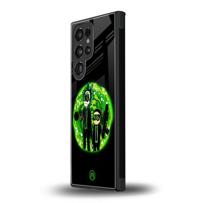 rick and morty schwifty back phone cover | glass case for samsung galaxy s23 ultra