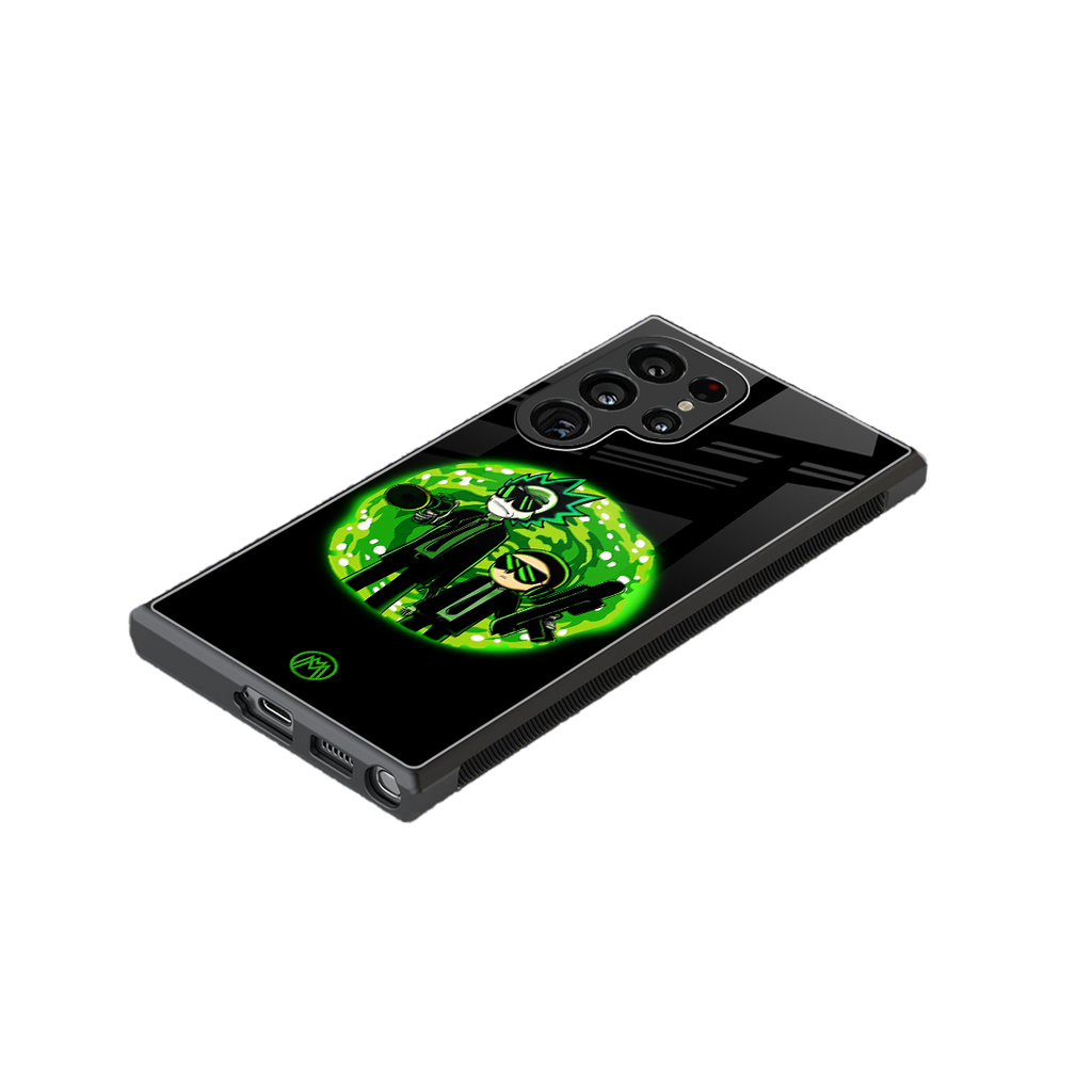 rick and morty schwifty back phone cover | glass case for samsung galaxy s23 ultra