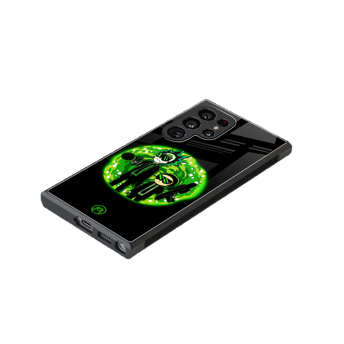 rick and morty schwifty back phone cover | glass case for samsung galaxy s23 ultra