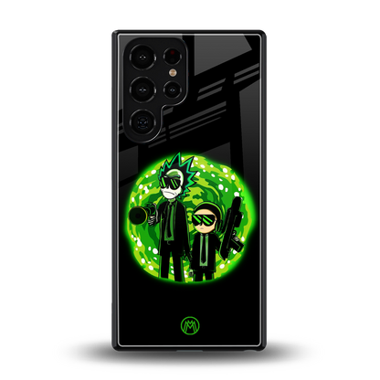 rick and morty schwifty back phone cover | glass case for samsung galaxy s25 ultra