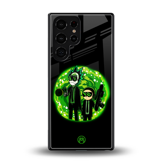 rick and morty schwifty back phone cover | glass case for samsung galaxy s25 ultra