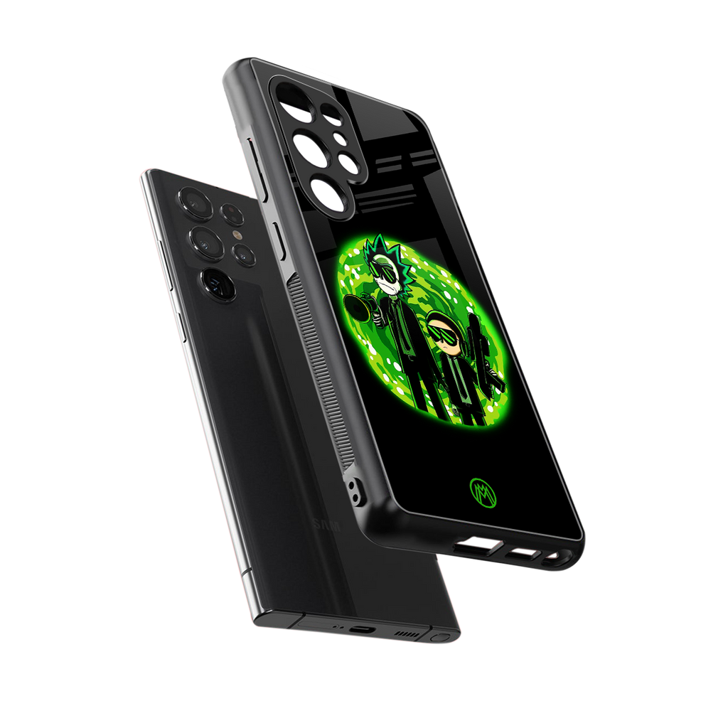 rick and morty schwifty back phone cover | glass case for samsung galaxy s25 ultra