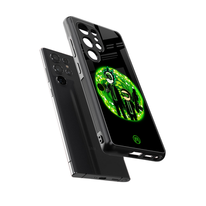 rick and morty schwifty back phone cover | glass case for samsung galaxy s25 ultra