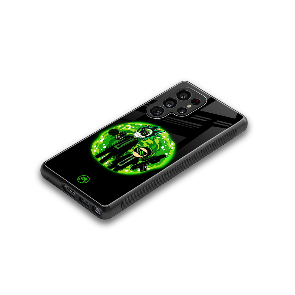 rick and morty schwifty back phone cover | glass case for samsung galaxy s25 ultra