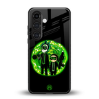 rick and morty schwifty back phone cover | glass case for samsung galaxy s24 fe