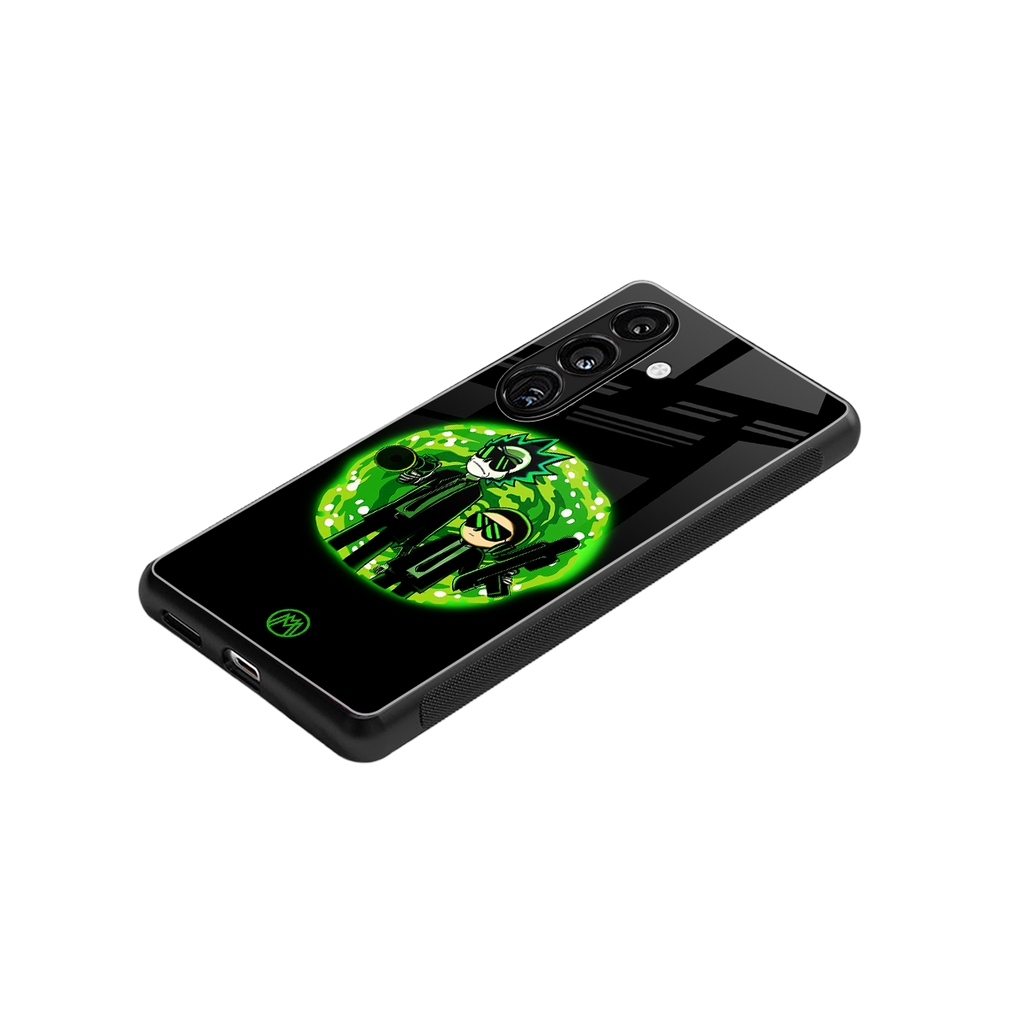 rick and morty schwifty back phone cover | glass case for samsung galaxy s24