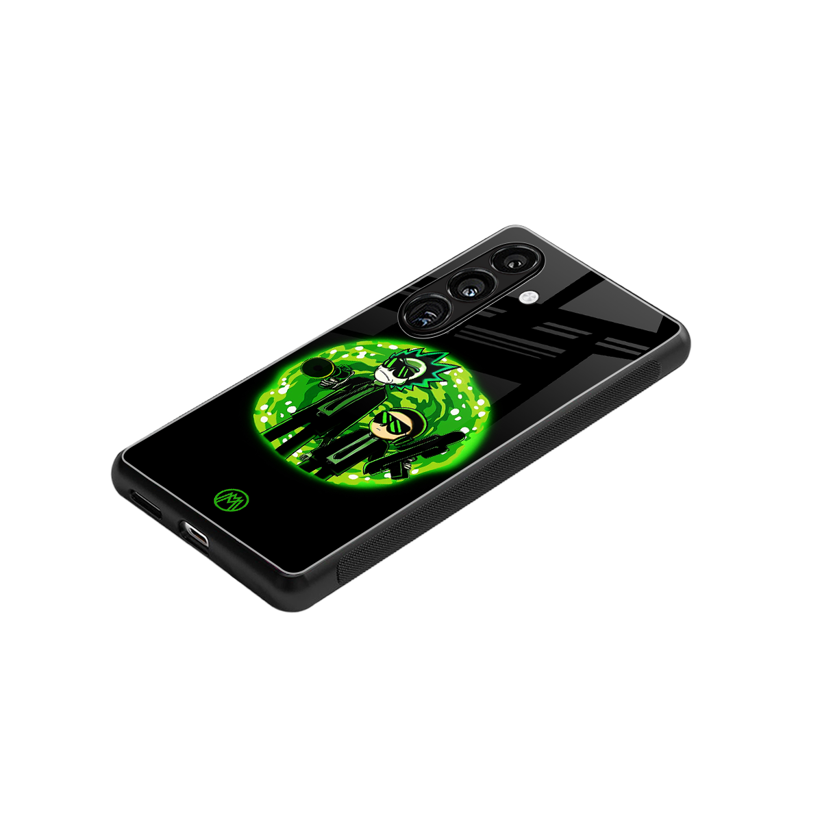 rick and morty schwifty back phone cover | glass case for samsung galaxy s24 fe