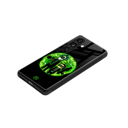 rick and morty schwifty back phone cover | glass case for samsung galaxy s24 fe