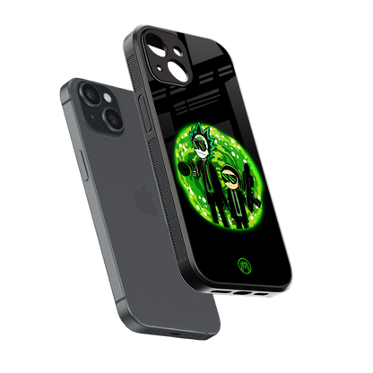 rick and morty schwifty back phone cover | glass case for iphone 15