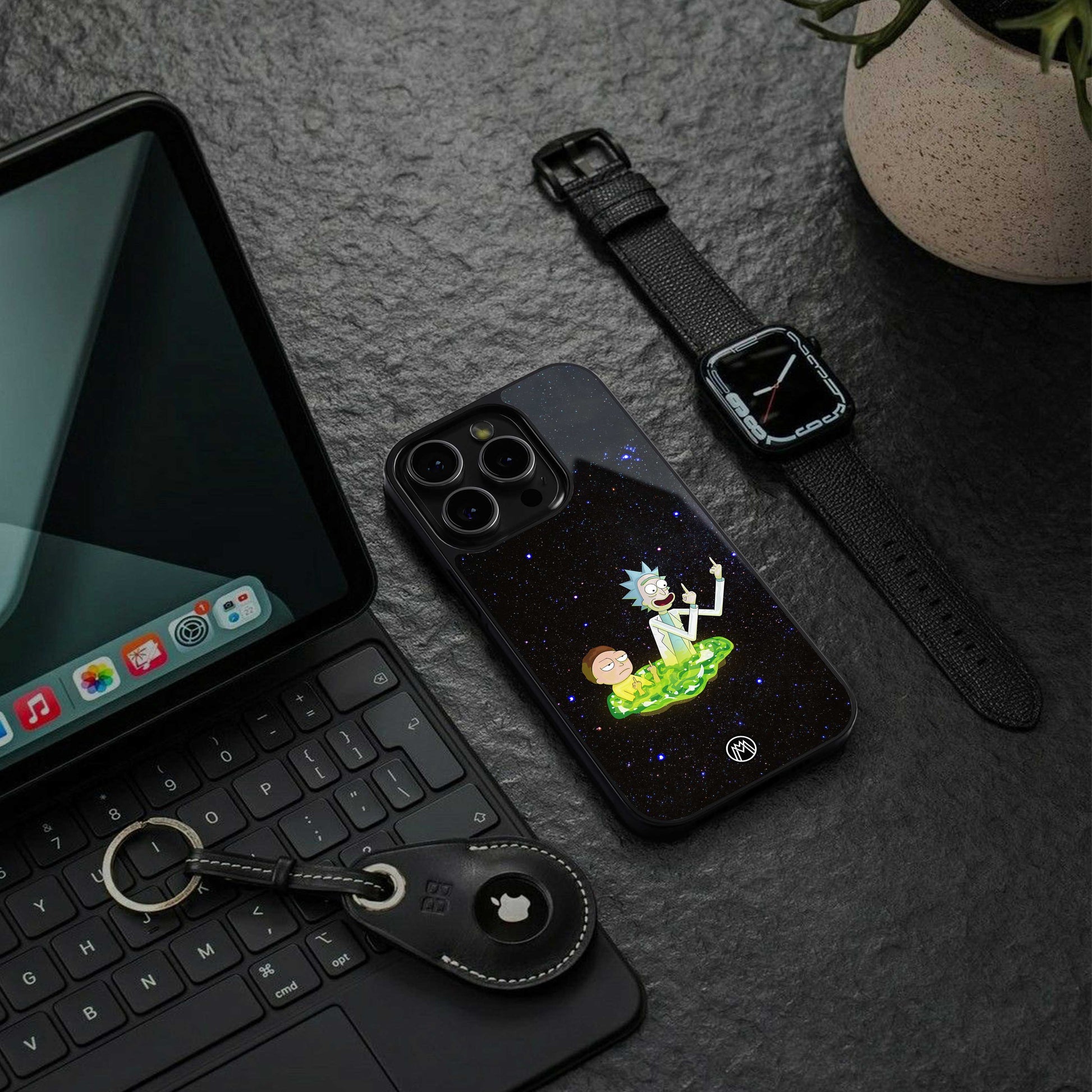 rick and morty fo aesthetic back phone cover | glass case for google pixel 7 pro