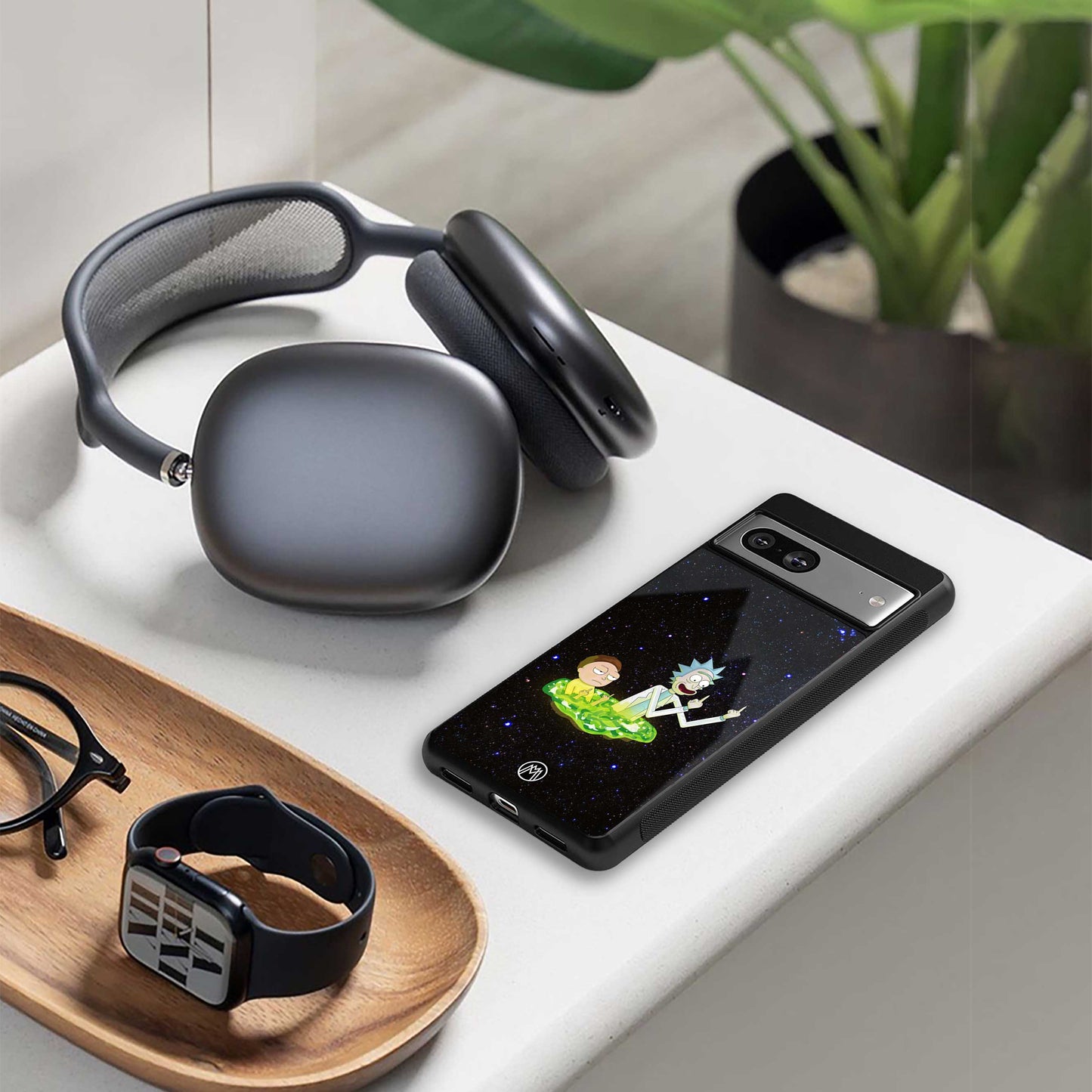 rick and morty fo aesthetic back phone cover | glass case for iphone 16e