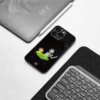 rick and morty fo aesthetic back phone cover | glass case for samsung galaxy s24