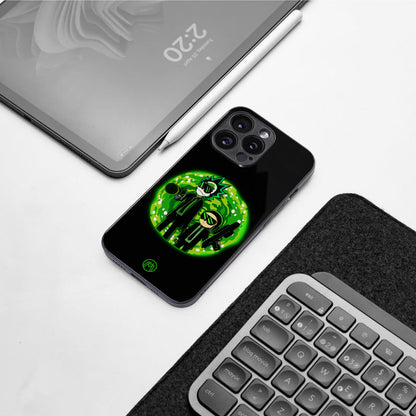 rick and morty schwifty back phone cover | glass case for iphone 15 pro