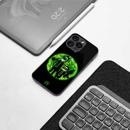 rick and morty schwifty back phone cover | glass case for samsung galaxy s24 ultra