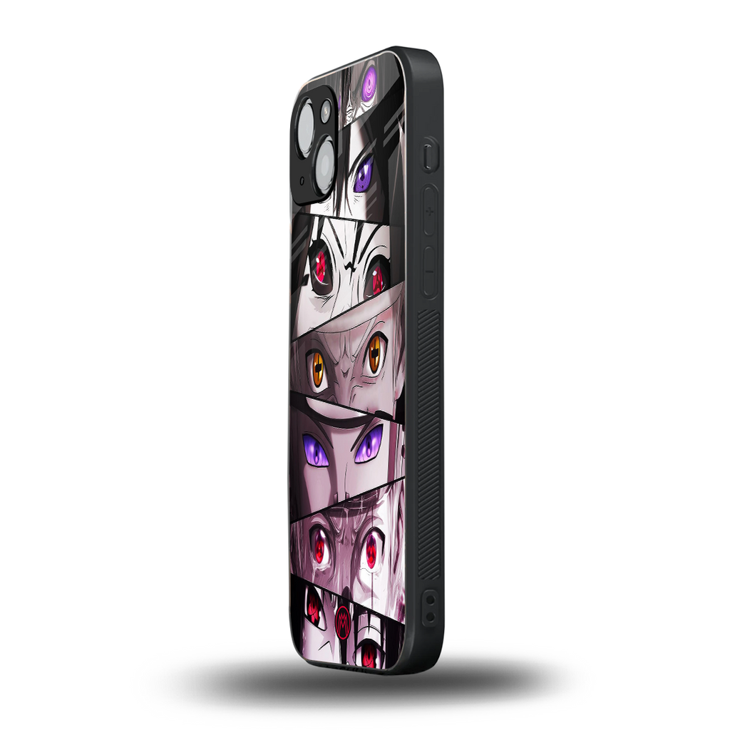 rinnegan back phone cover | glass case for iphone 15 plus