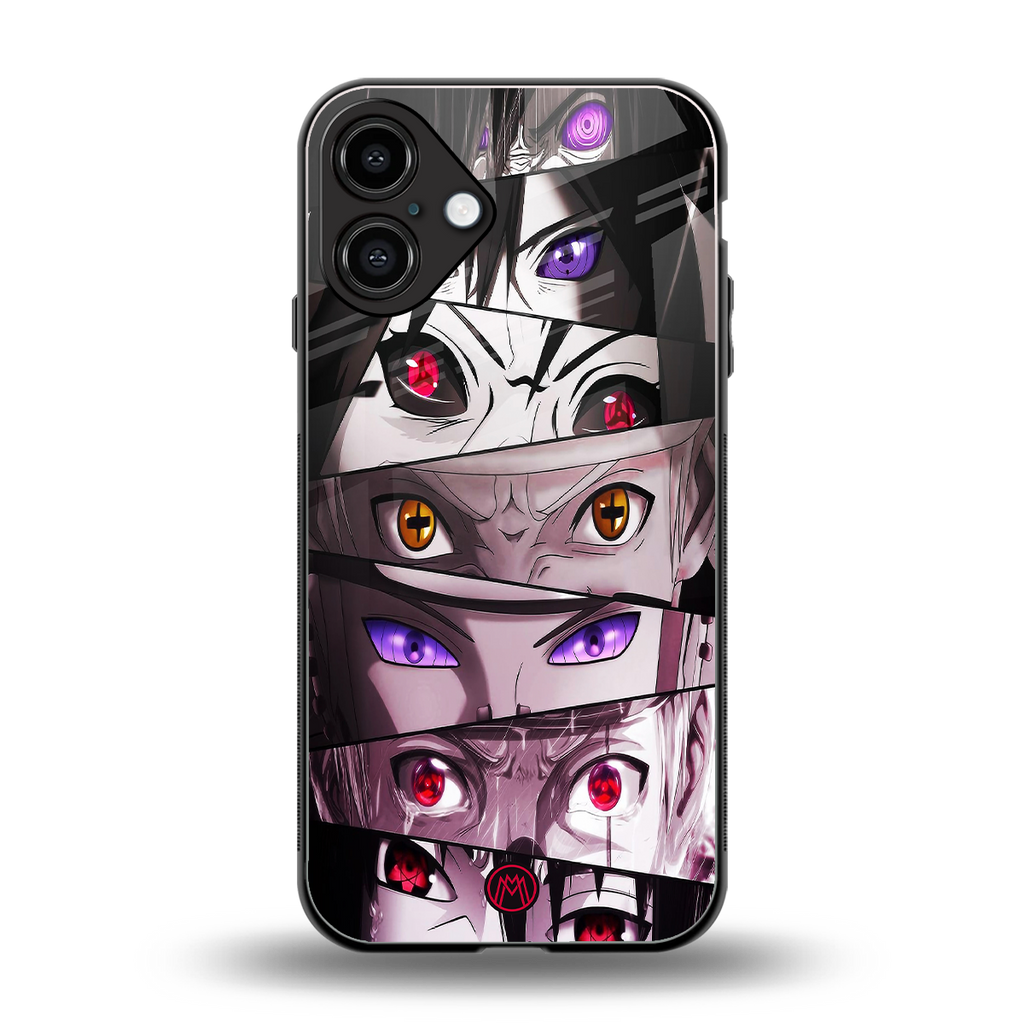 rinnegan back phone cover | glass case for iphone 16 plus