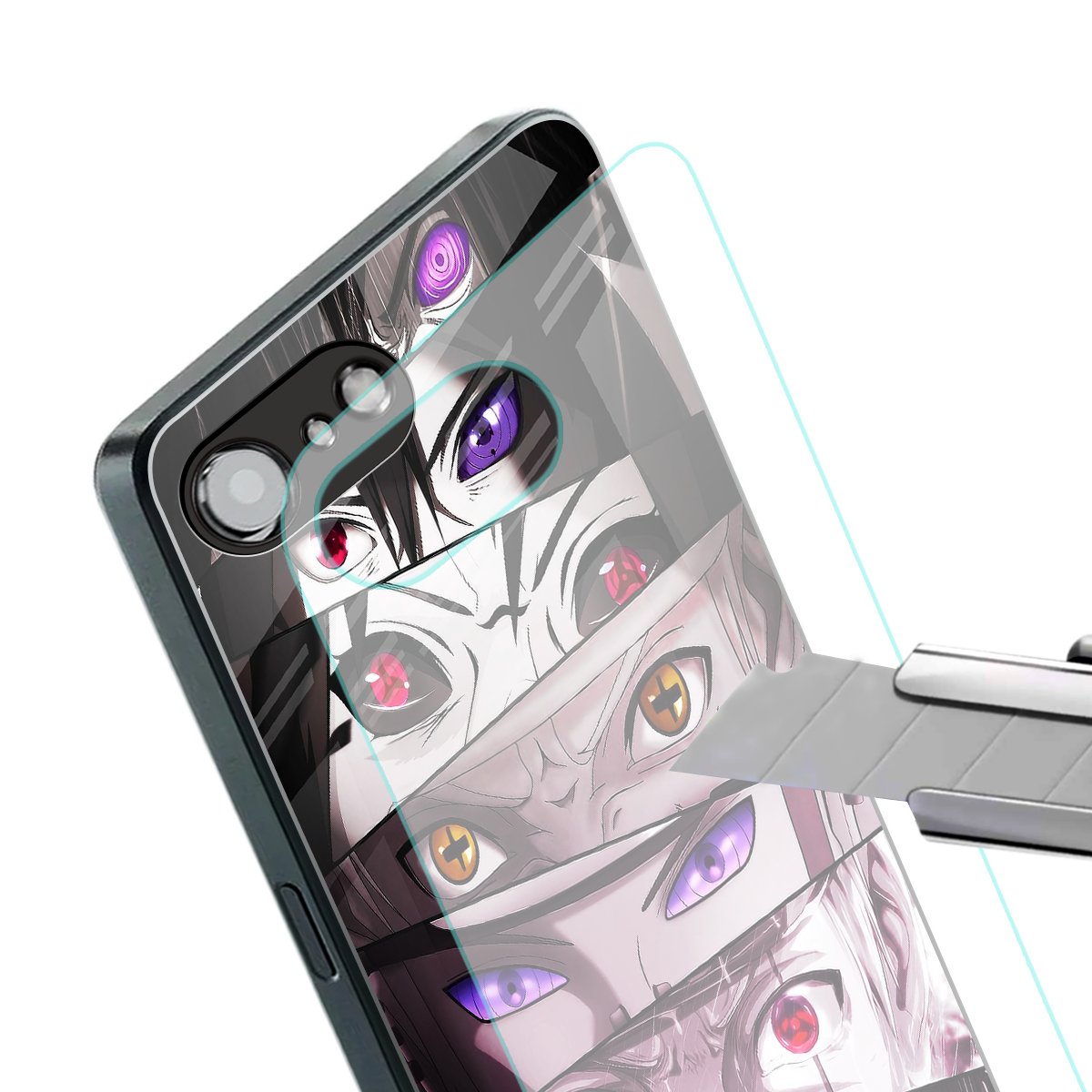 rinnegan back phone cover | glass case for iphone 16e