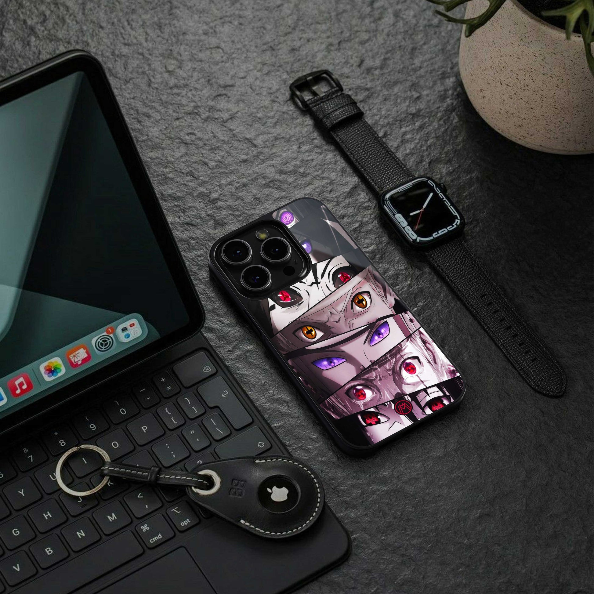 rinnegan back phone cover | glass case for samsung galaxy s24 ultra