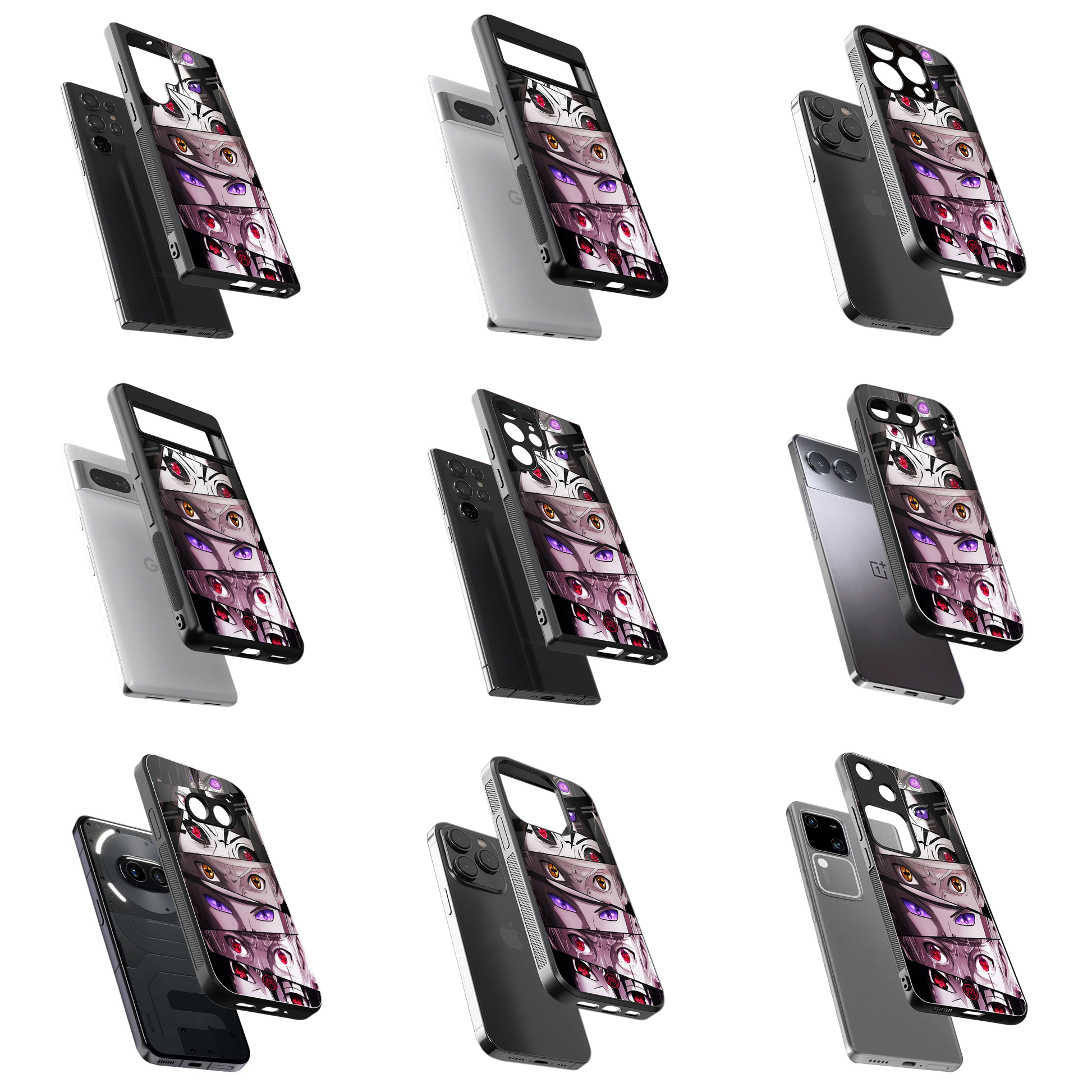 Durable Glass Back Mobile Case for iPhone, Samsung, OnePlus, Google Pixel, Redmi, Vivo, Oppo