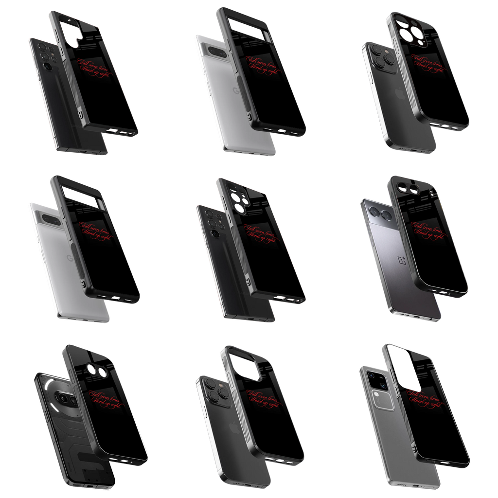 Durable Glass Back Mobile Case for iPhone, Samsung, OnePlus, Google Pixel, Redmi, Vivo, Oppo