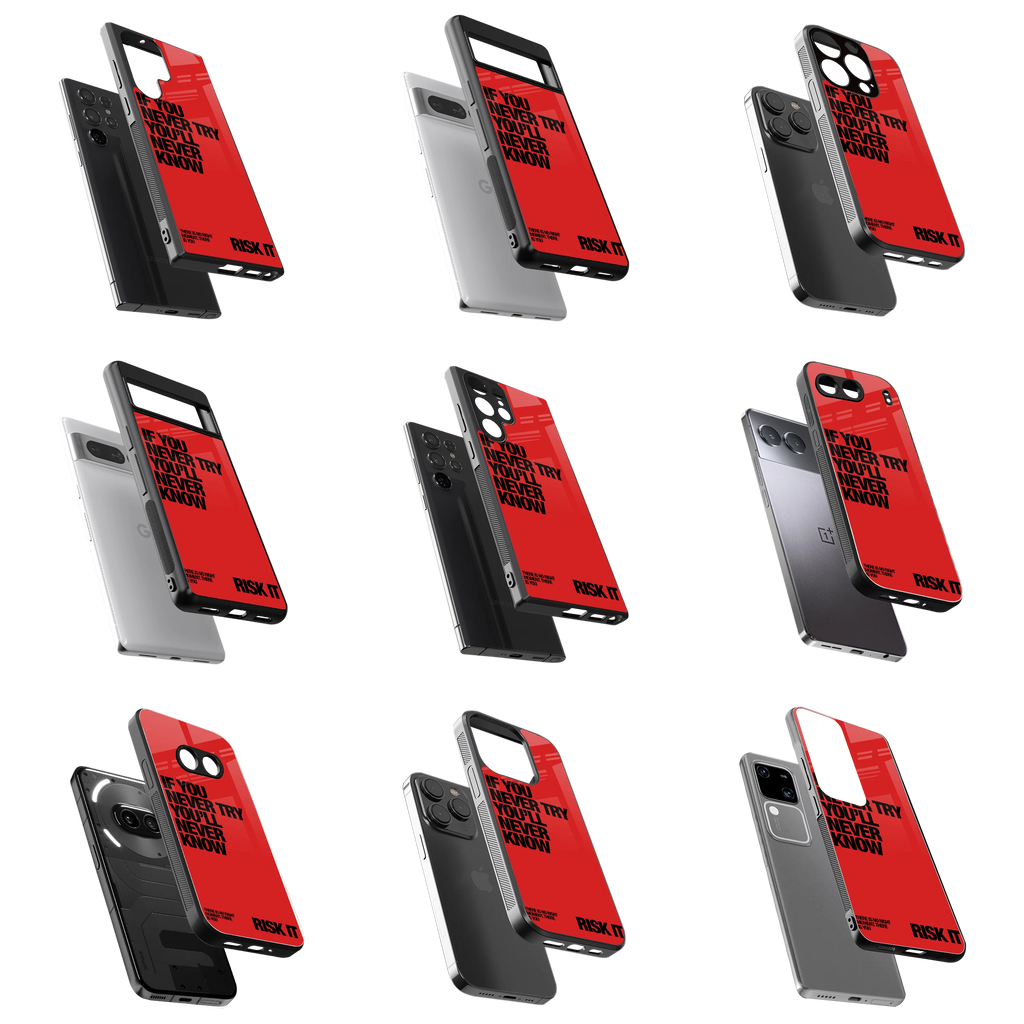 Durable Glass Back Mobile Case for iPhone, Samsung, OnePlus, Google Pixel, Redmi, Vivo, Oppo