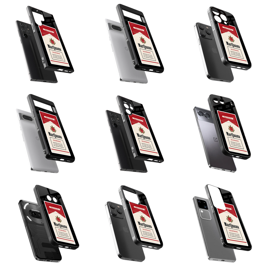 Durable Glass Back Mobile Case for iPhone, Samsung, OnePlus, Google Pixel, Redmi, Vivo, Oppo