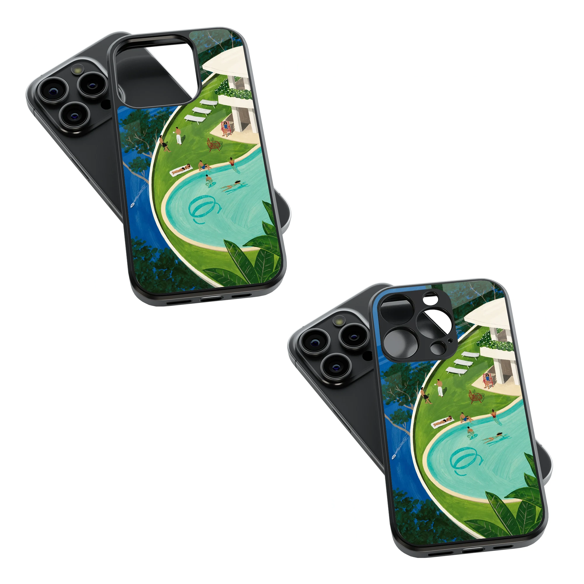 Trendy Glass Back Mobile Case for iPhone, Samsung, Redmi, OnePlus, Google Pixel, Motorola