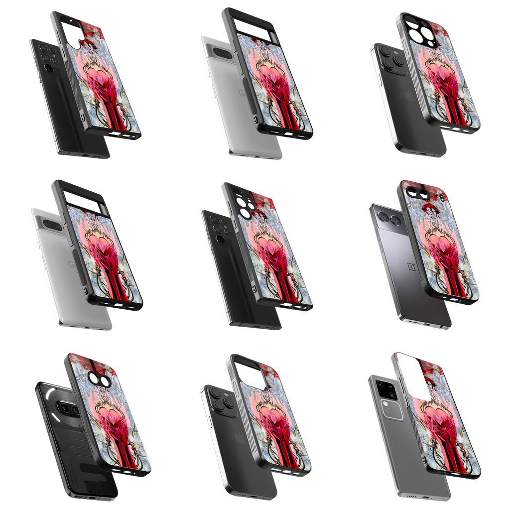 Durable Glass Back Mobile Case for iPhone, Samsung, OnePlus, Google Pixel, Redmi, Vivo, Oppo