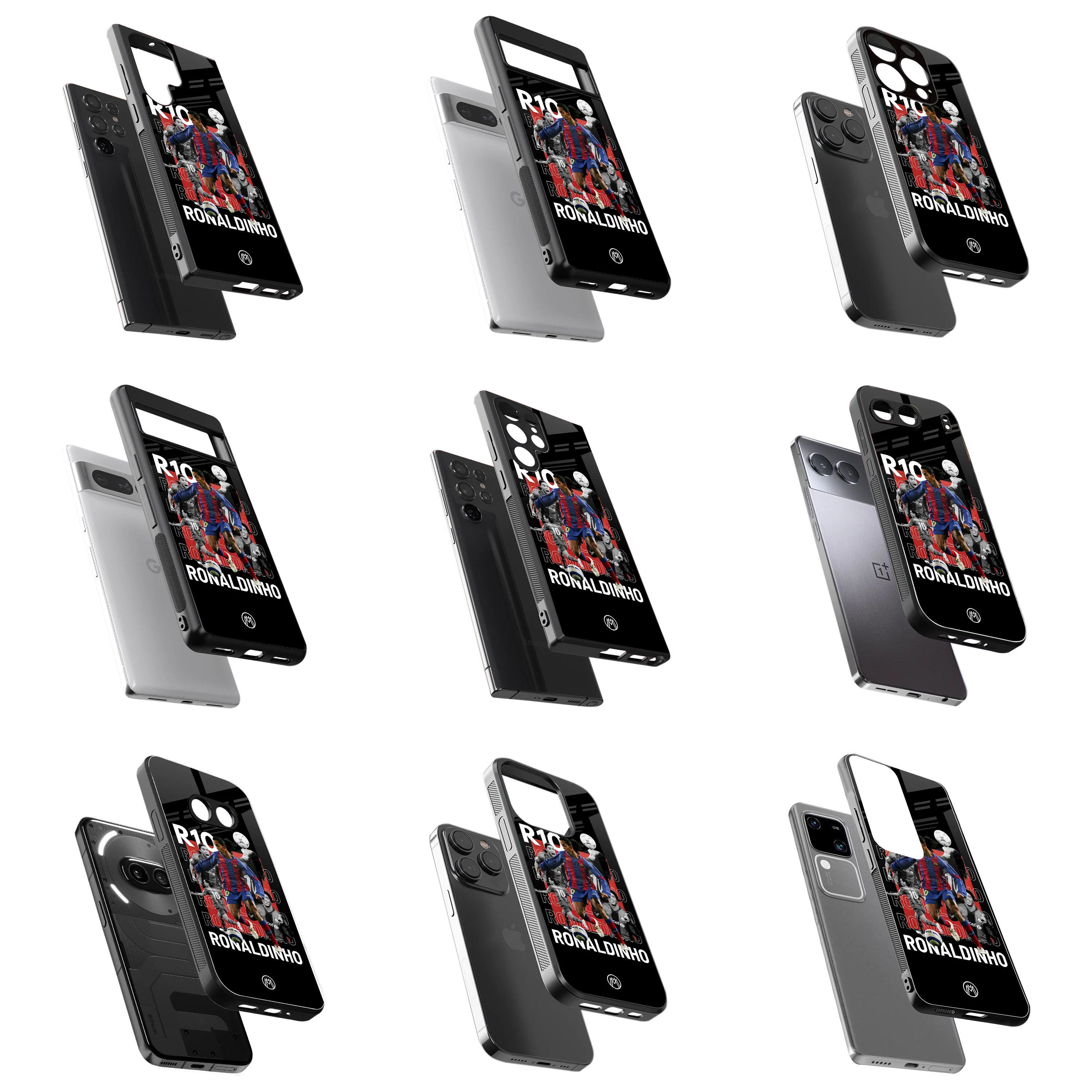 Durable Glass Back Mobile Case for iPhone, Samsung, OnePlus, Google Pixel, Redmi, Vivo, Oppo