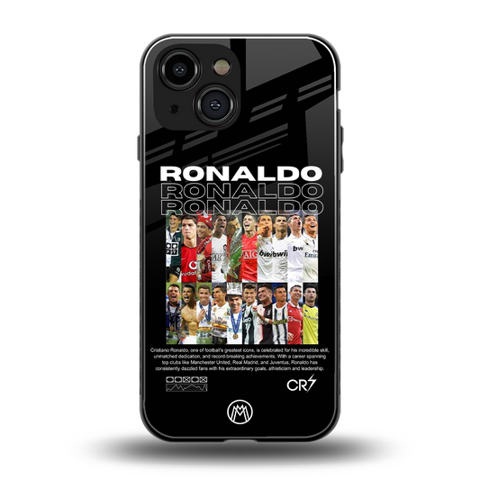 ronaldo back phone cover | glass case for iphone 13 mini