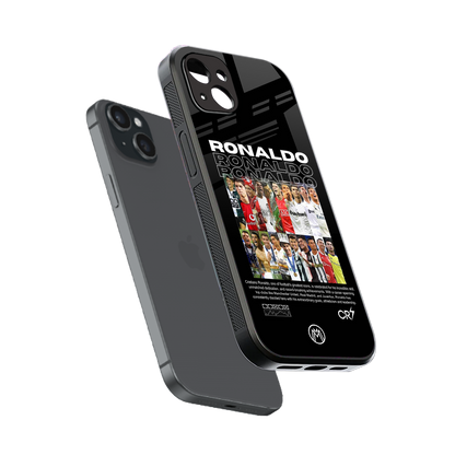 ronaldo back phone cover | glass case for iphone 15 plus