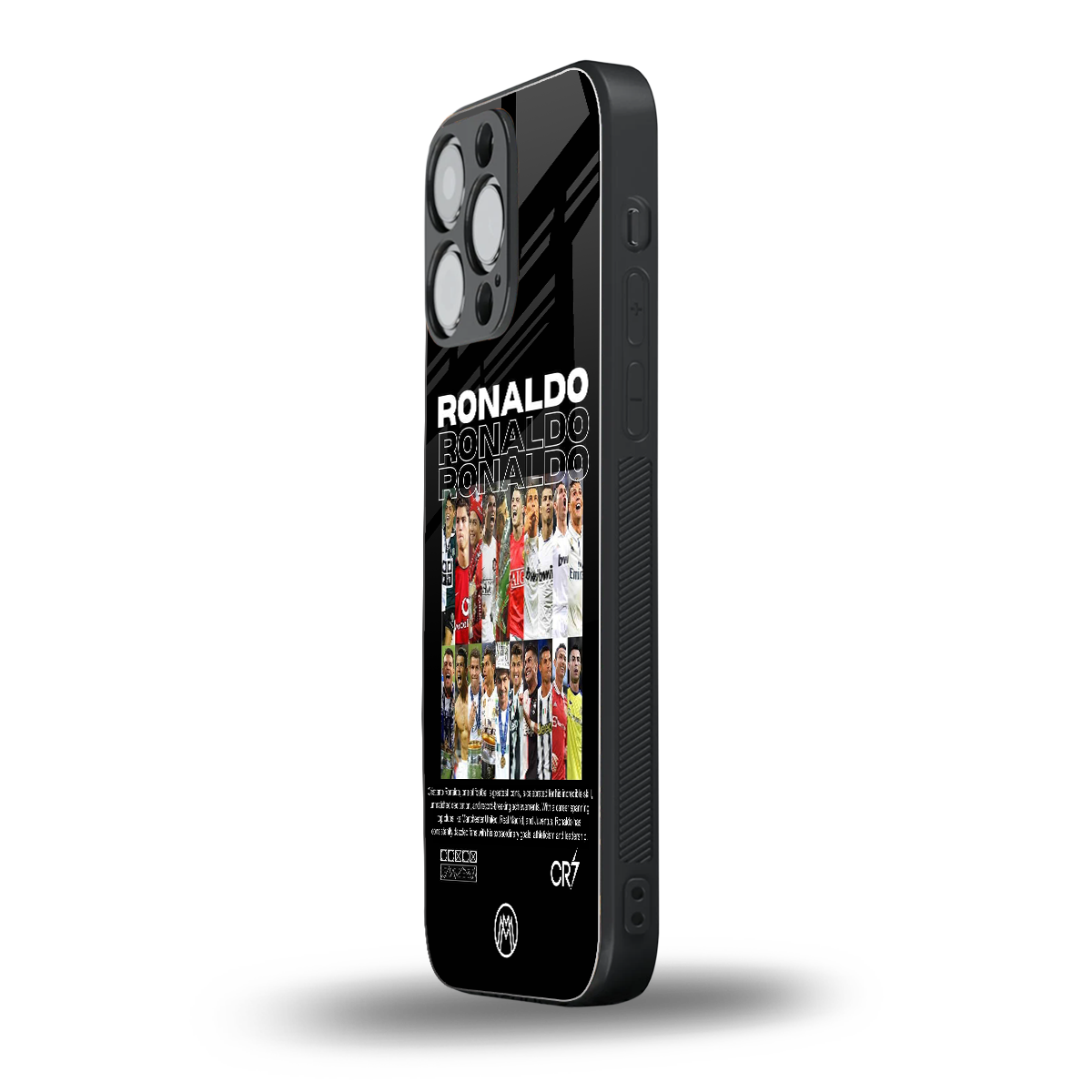 ronaldo back phone cover | glass case for iphone 15 pro max